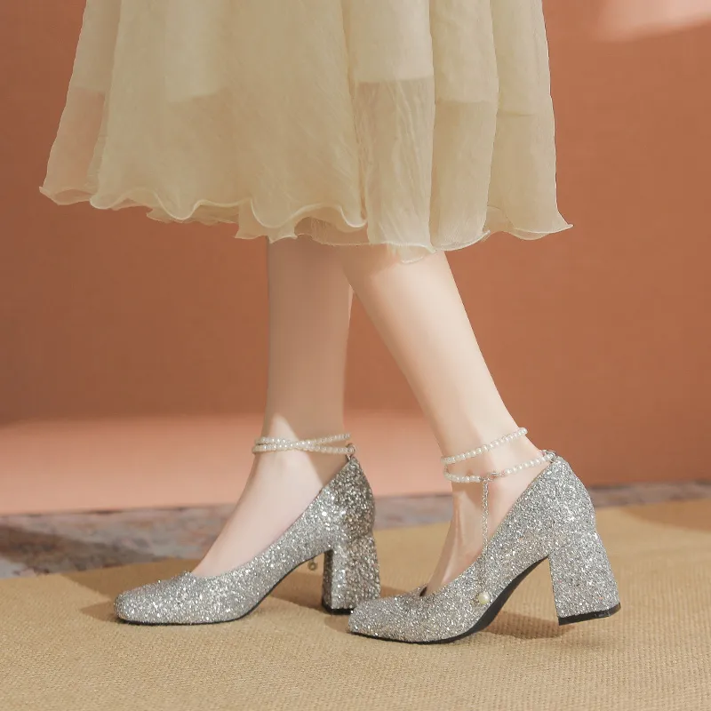 YAFEI XUANYU Chunky Heel High Heels 7CM Women's-3