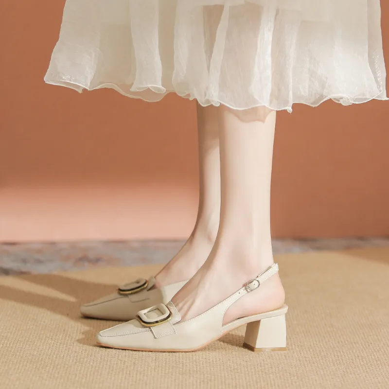 YAFEI XUANYU Chunky Heel High Heels 5cm Women's-6