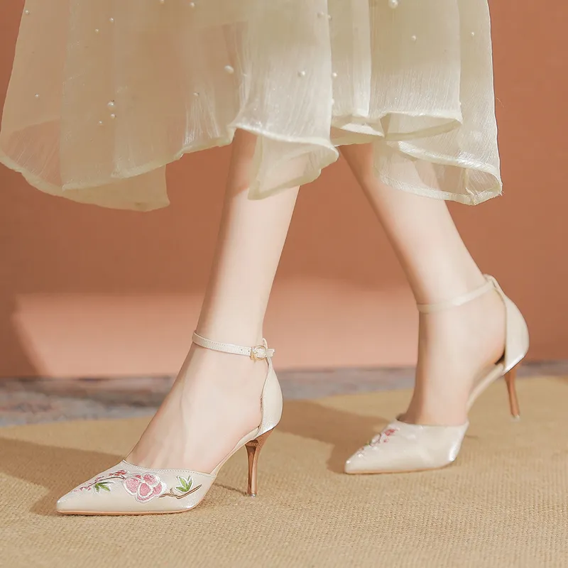 YAFEI XUANYU Strap Sandals 7cm Women's White-3