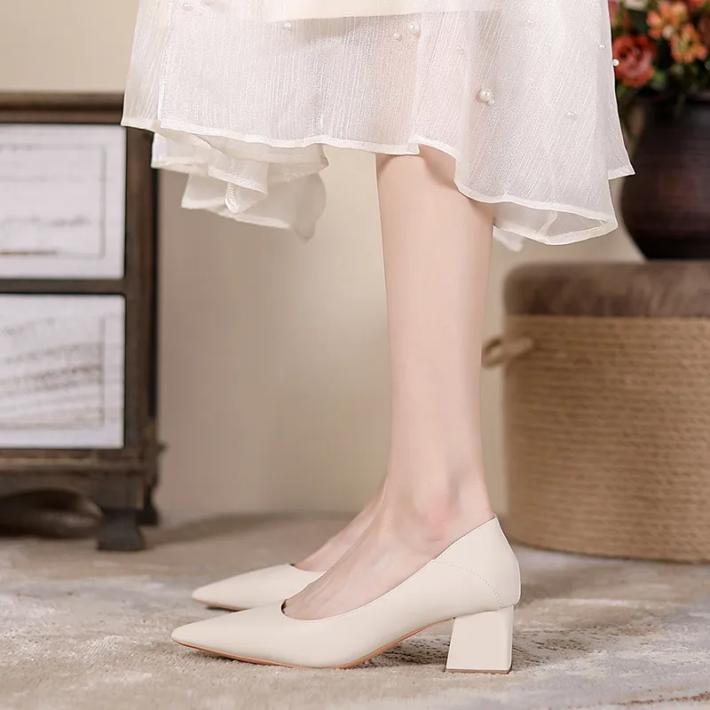 YAFEI XUANYU Chunky Heel High Heels Women's-4