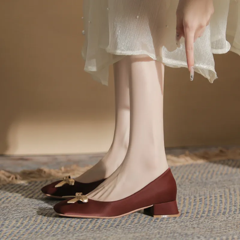 YAFEI XUANYU Chunky Heel High Heels 4CM Women's-11