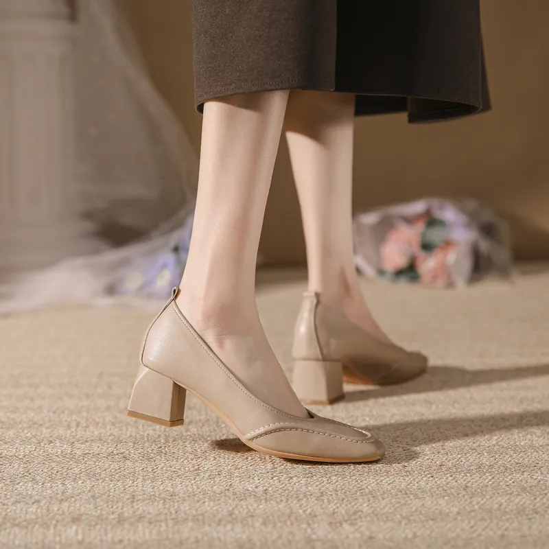YAFEI XUANYU Chunky Heel High Heels 5cm Women's-9