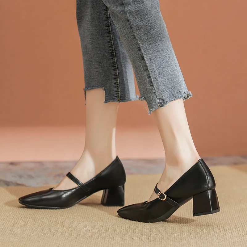 YAFEI XUANYU Chunky Heel High Heels 5cm Women's-5