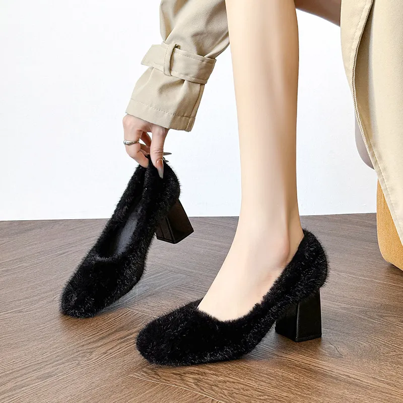 YAFEI XUANYU Chunky Heel High Heels 7CM Women's-13