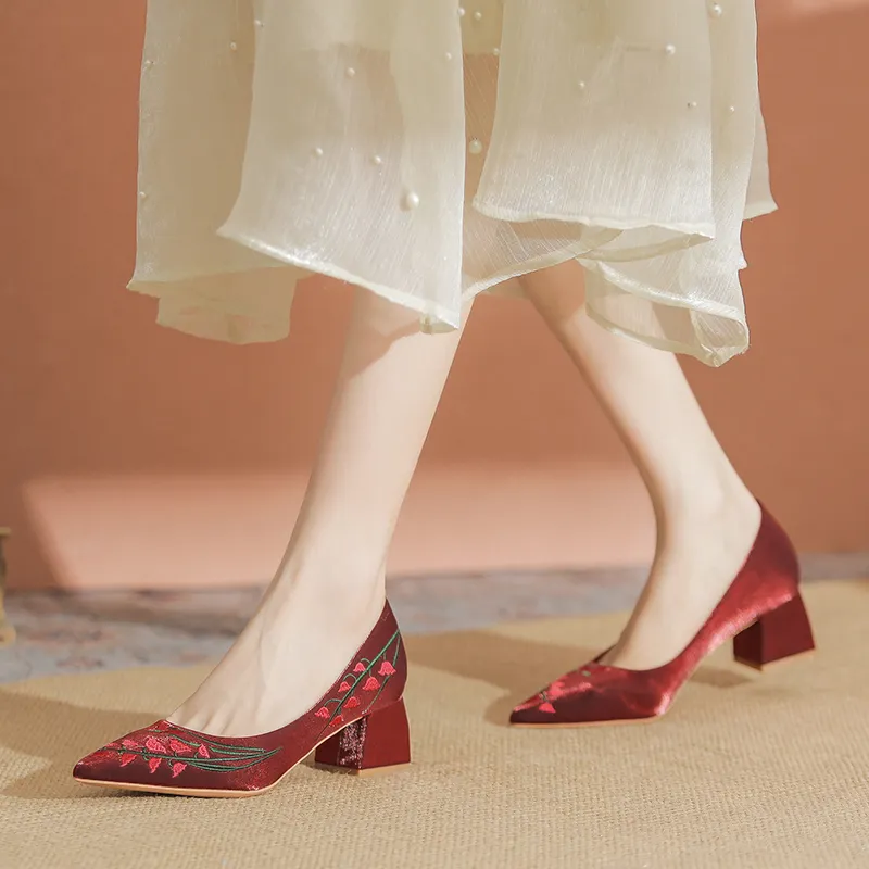 YAFEI XUANYU Chunky Heel High Heels 5cm Women's-3