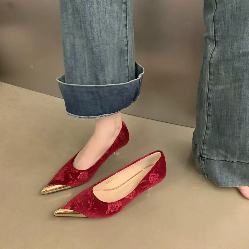 YAFEI XUANYU Slim Heel High Heels 5CM Women's-15