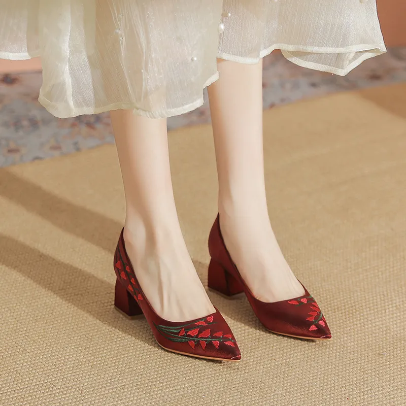 YAFEI XUANYU Chunky Heel High Heels 5cm Women's-2