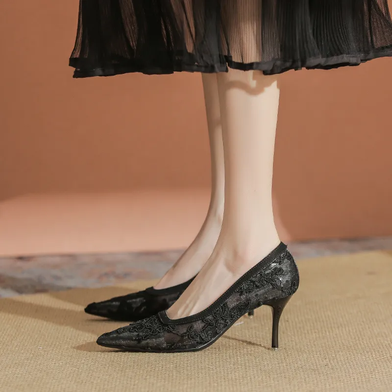 YAFEI XUANYU Slim Heel High Heels Women's-5