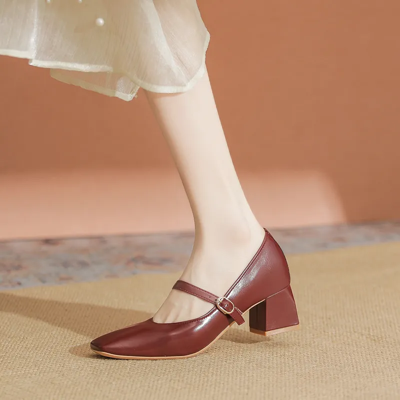 YAFEI XUANYU Chunky Heel High Heels 5cm Women's-26