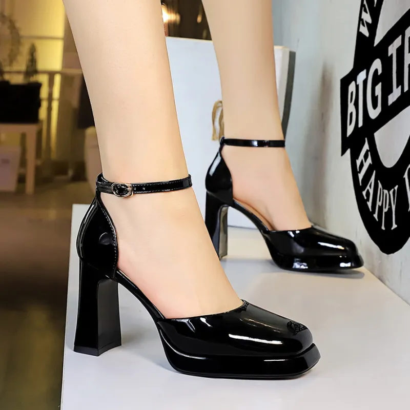 YAFEI XUANYU Chunky Heel High Heels 9CM Women's-1