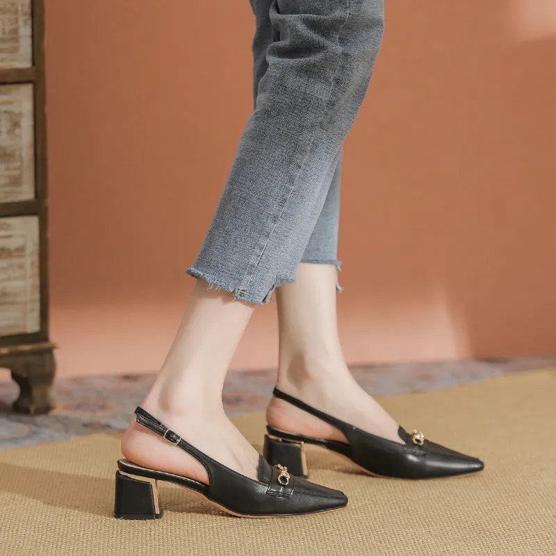 YAFEI XUANYU Chunky Heel High Heels 5cm Women's-24