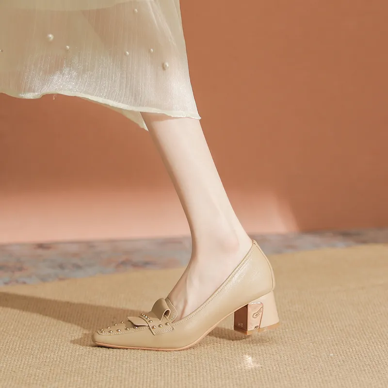 YAFEI XUANYU Chunky Heel High Heels 5cm Women's-27