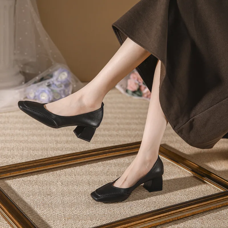 YAFEI XUANYU Chunky Heel High Heels 5cm Women's-4