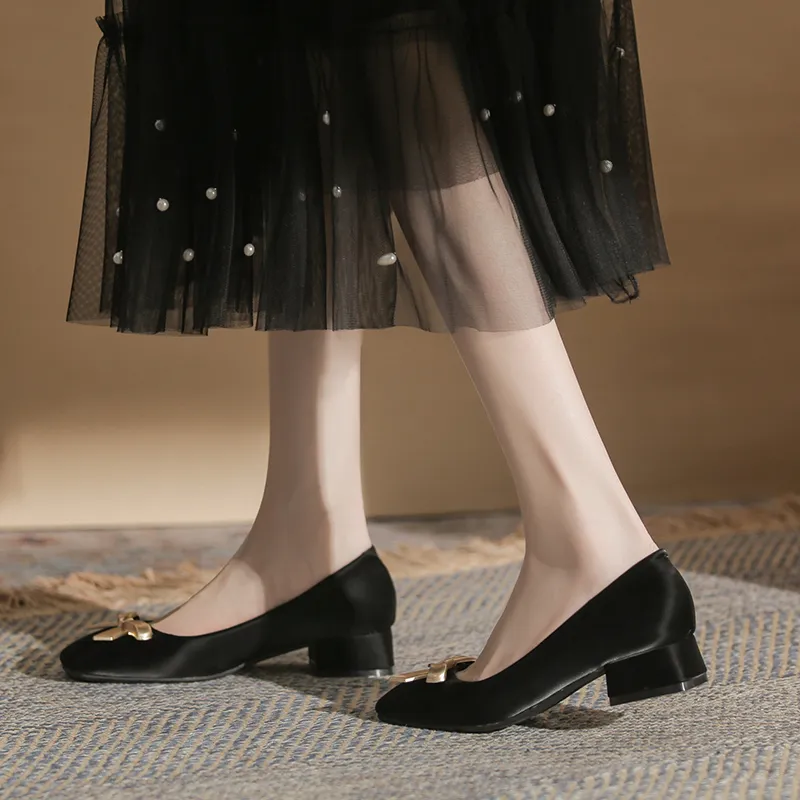 YAFEI XUANYU Chunky Heel High Heels 4CM Women's-24
