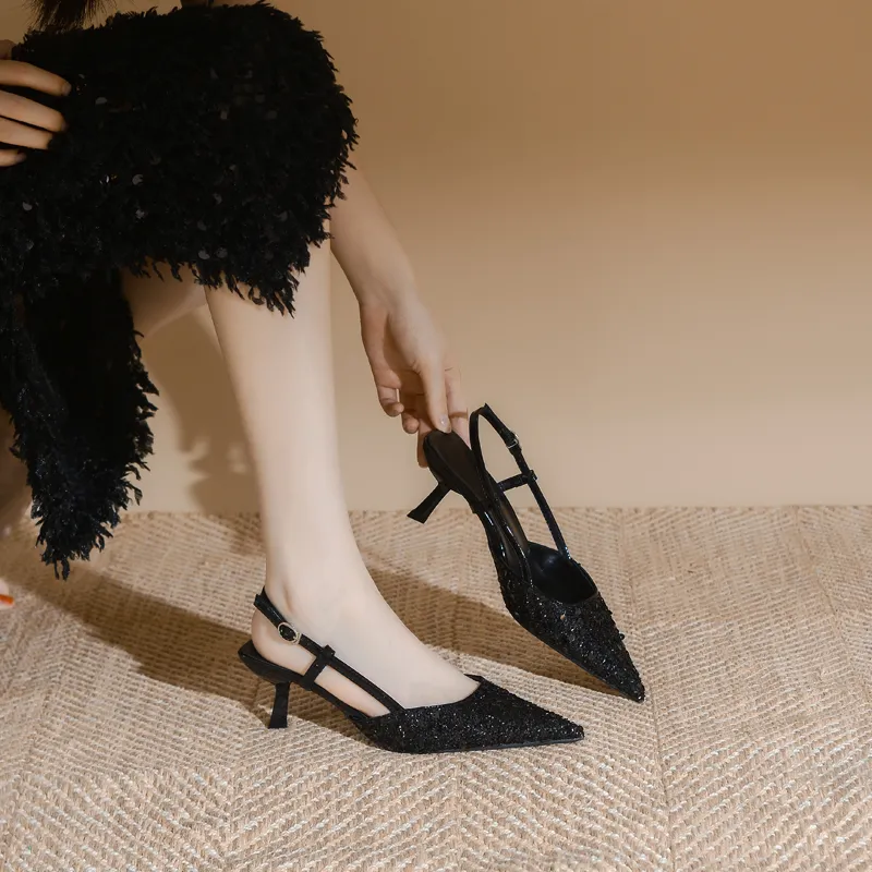 YAFEI XUANYU Slim Heel High Heels 6cm Women's-5