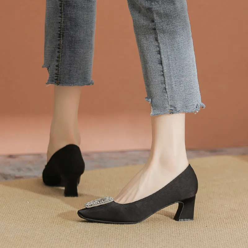 YAFEI XUANYU Chunky Heel High Heels 5cm Women's-4