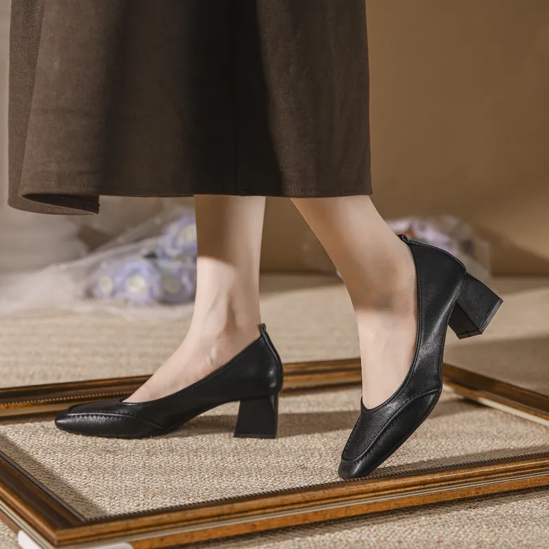 YAFEI XUANYU Chunky Heel High Heels 5cm Women's-3