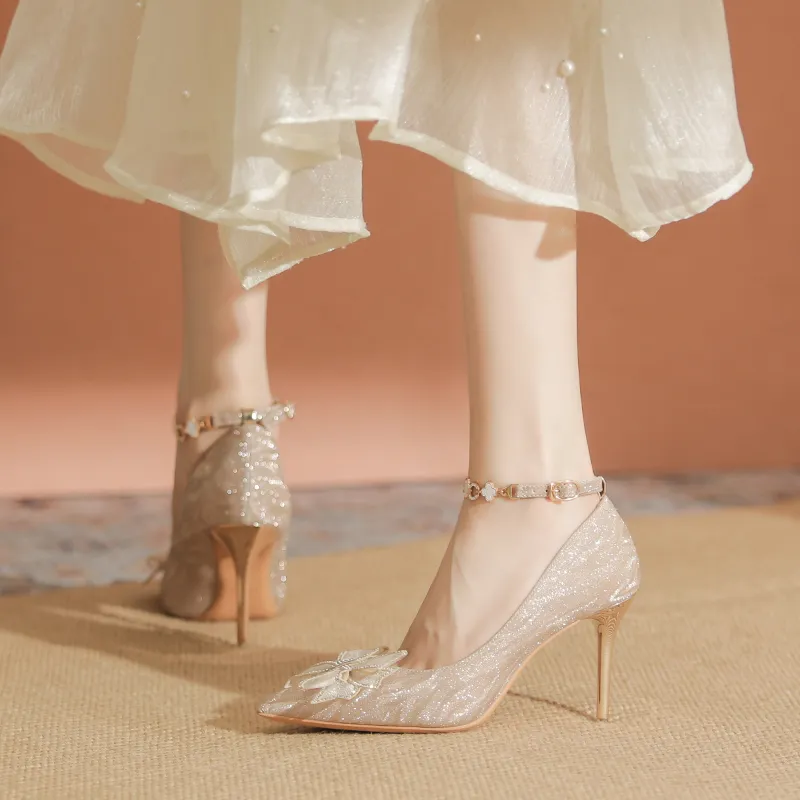 YAFEI XUANYU Slim Heel High Heels 6cm Women's-3