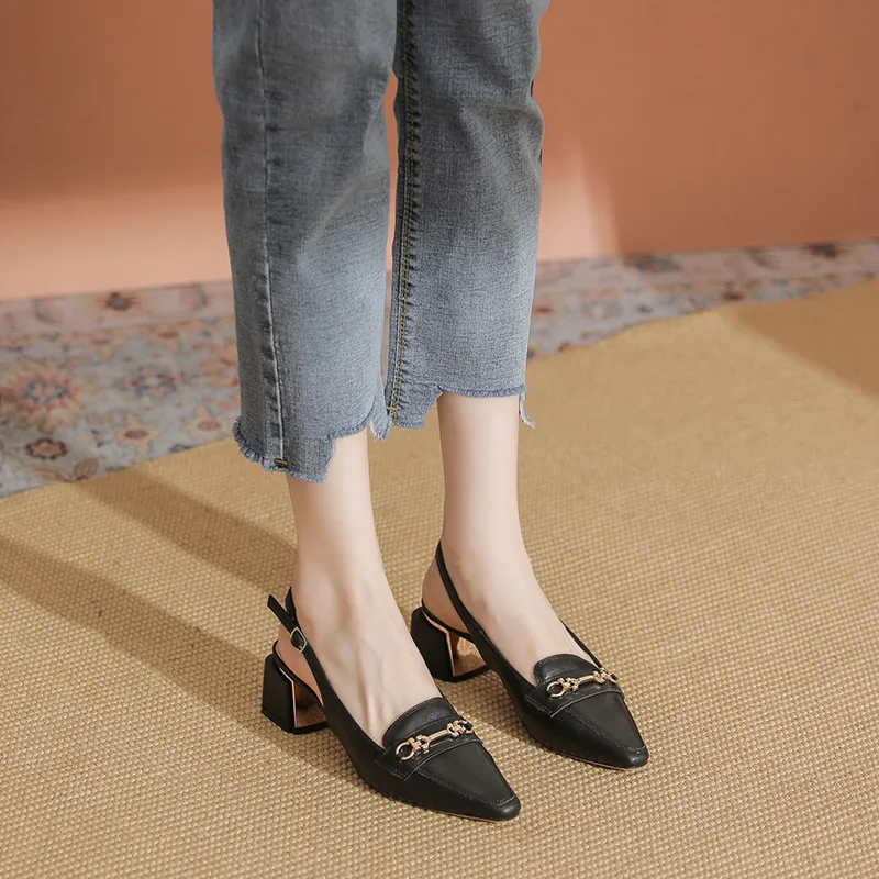YAFEI XUANYU Chunky Heel High Heels 5cm Women's-14