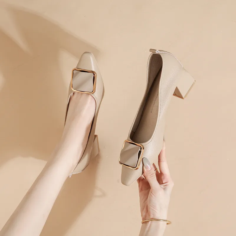YAFEI XUANYU Chunky Heel High Heels 5cm Women's-14