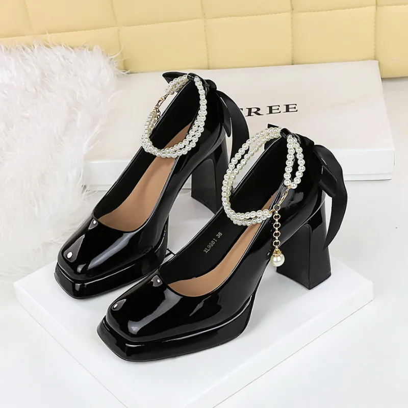 YAFEI XUANYU Chunky Heel High Heels Women's-3