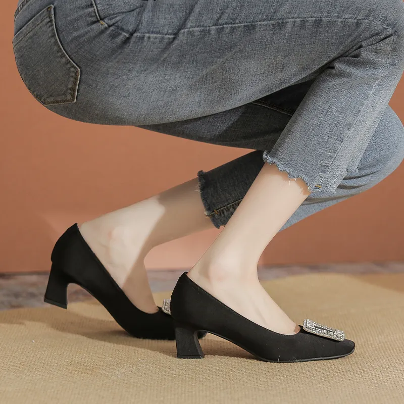 YAFEI XUANYU Chunky Heel High Heels 5cm Women's-9