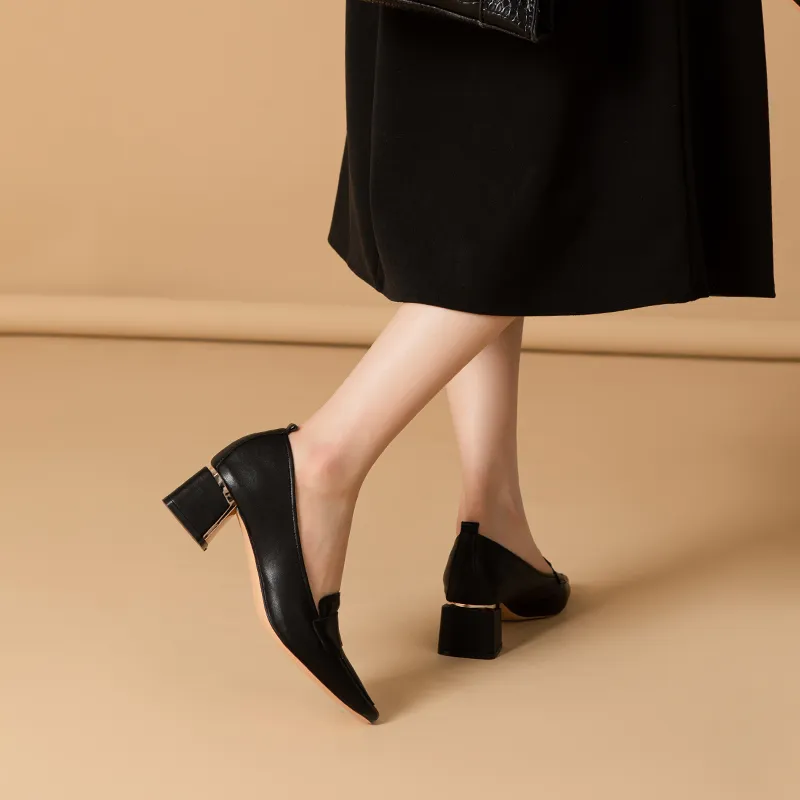 YAFEI XUANYU Chunky Heel High Heels 5cm Women's-3