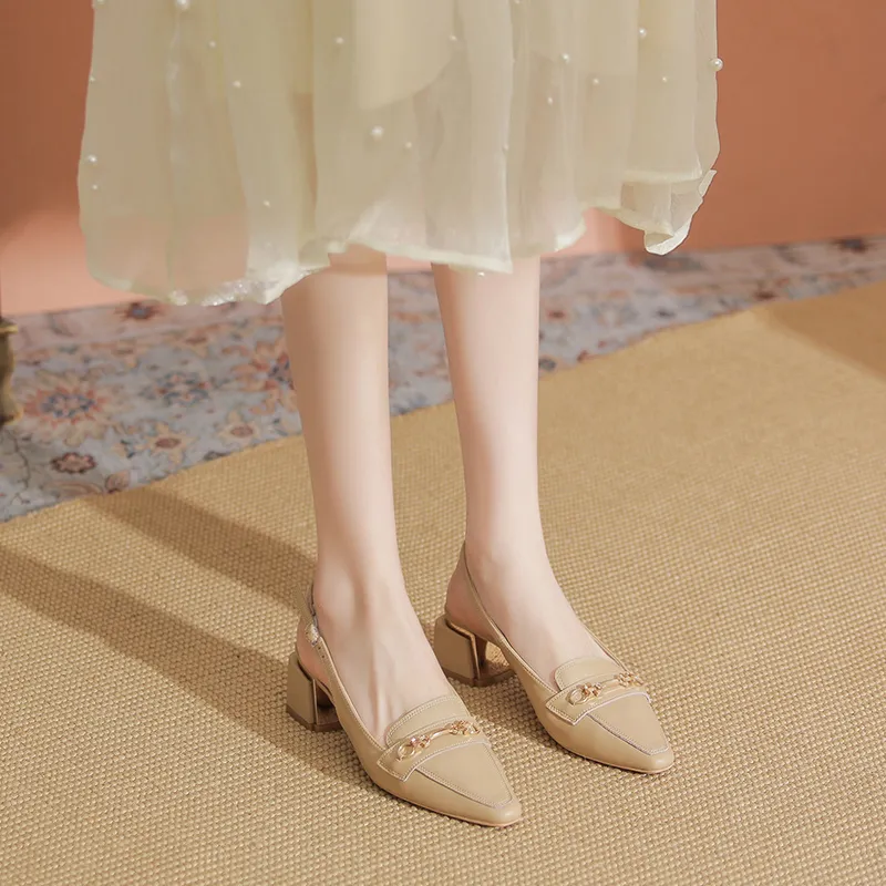 YAFEI XUANYU Chunky Heel High Heels 5cm Women's-27