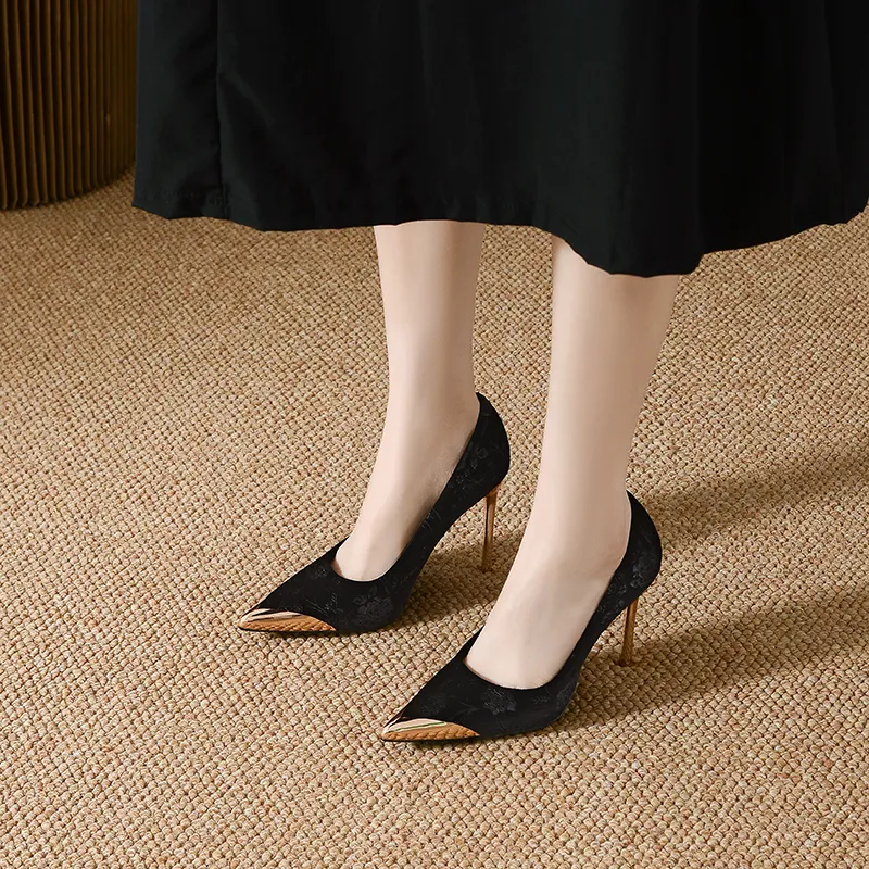 YAFEI XUANYU Slim Heel High Heels 10cm Women's-1