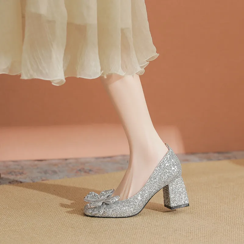 YAFEI XUANYU Chunky Heel High Heels 7CM Women's-4