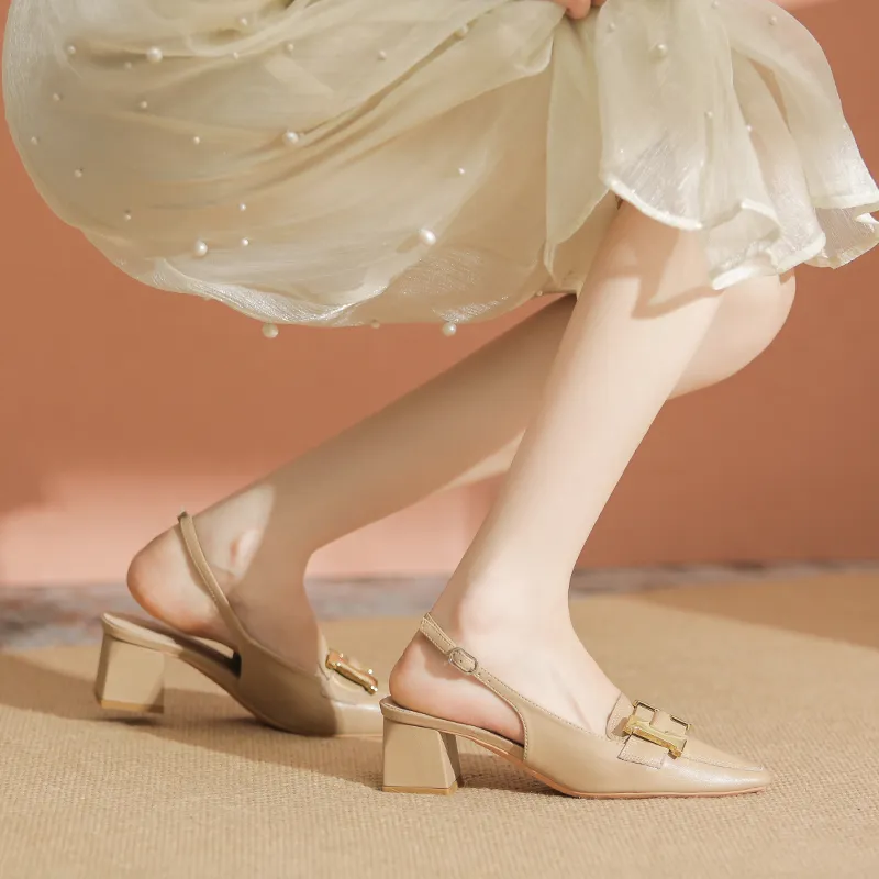 YAFEI XUANYU Chunky Heel High Heels Women's-3