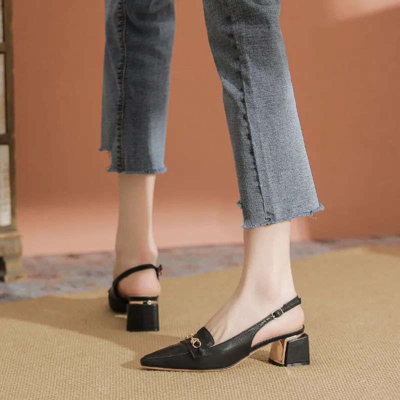 YAFEI XUANYU Chunky Heel High Heels 5cm Women's-20