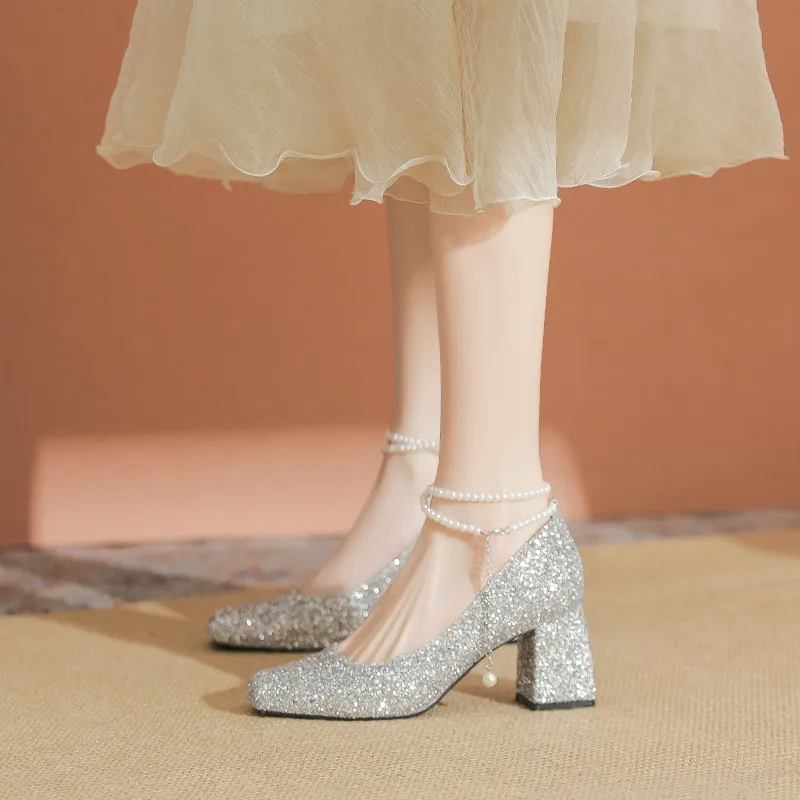 YAFEI XUANYU Chunky Heel High Heels 7CM Women's-2