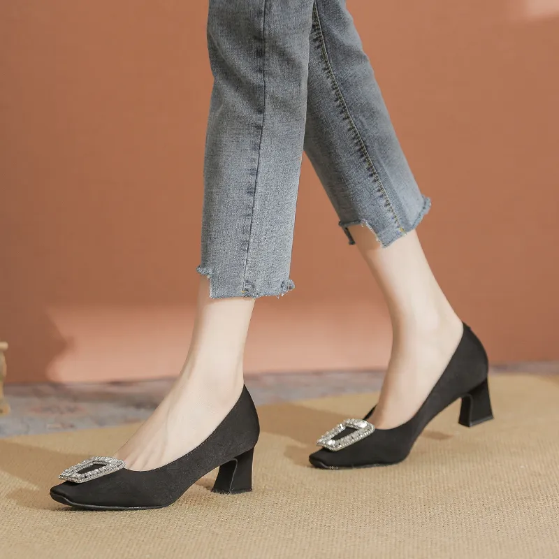 YAFEI XUANYU Chunky Heel High Heels 5cm Women's-3