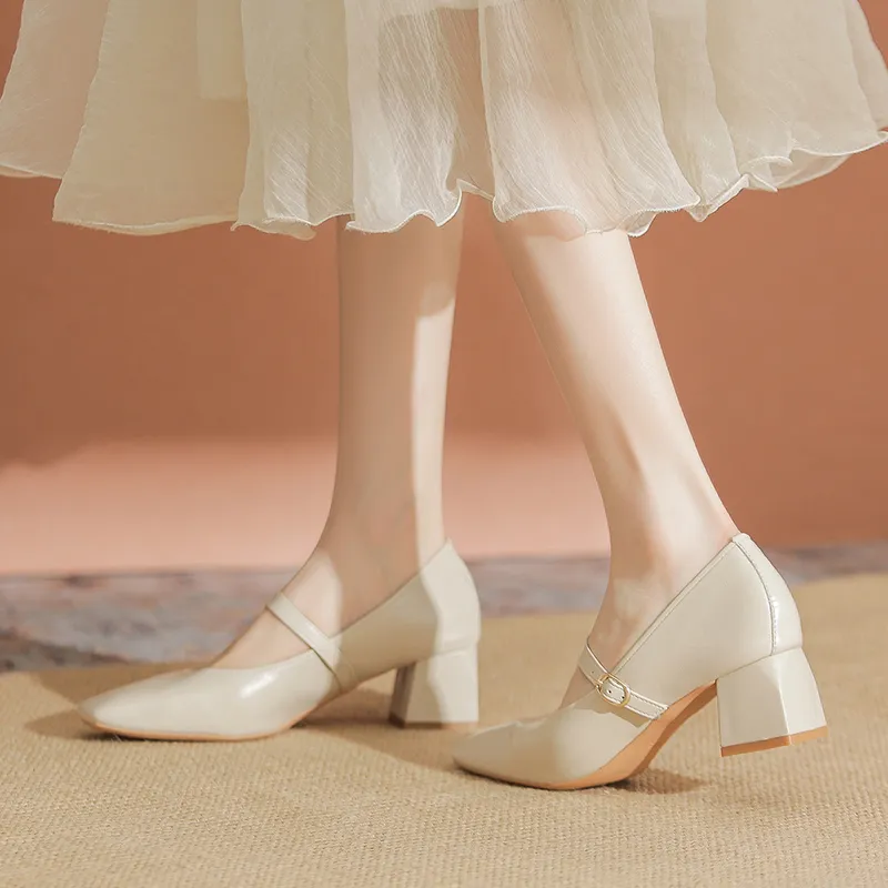 YAFEI XUANYU Chunky Heel High Heels 5cm Women's-15