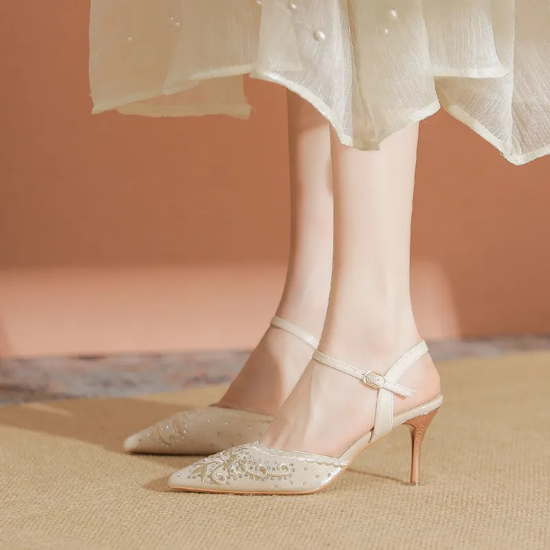 YAFEI XUANYU Slim Heel High Heels 7cm Women's-16