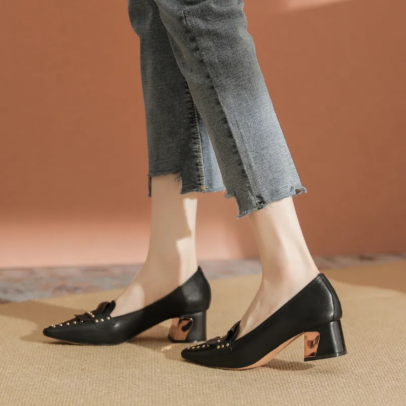 YAFEI XUANYU Chunky Heel High Heels 5cm Women's-4