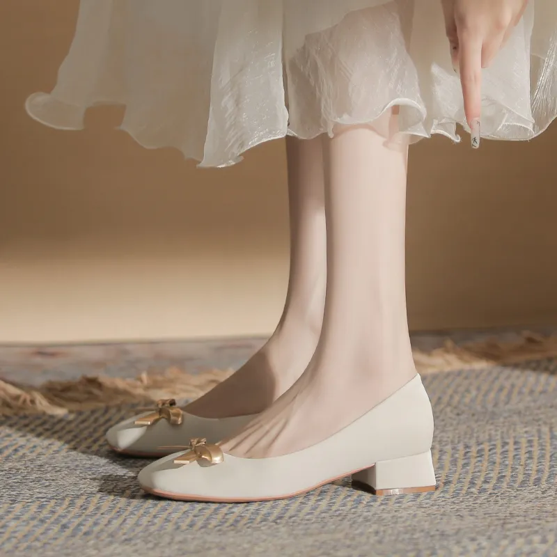 YAFEI XUANYU Chunky Heel High Heels 4CM Women's-5