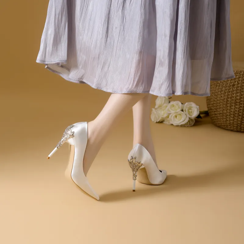 YAFEI XUANYU Slim Heel High Heels 10cm Women's-5
