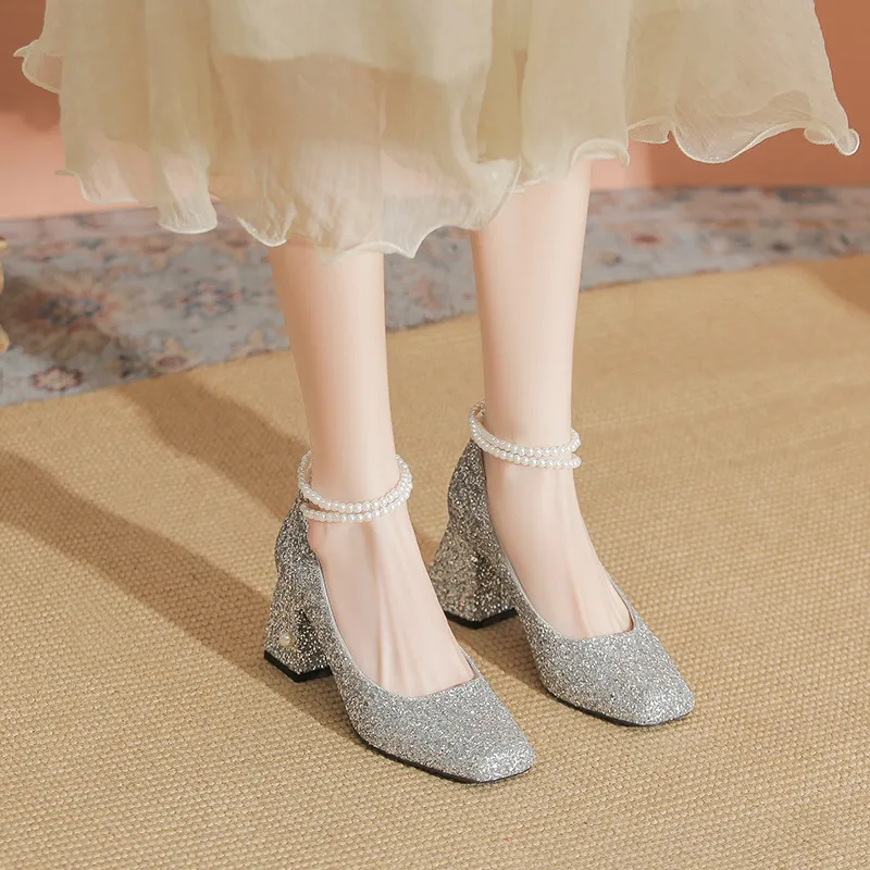 YAFEI XUANYU Chunky Heel High Heels 7CM Women's-4