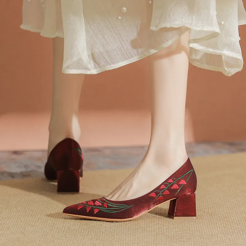 YAFEI XUANYU Chunky Heel High Heels 5cm Women's-4
