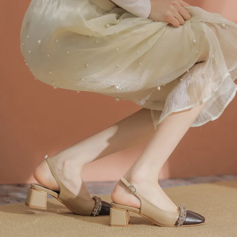 YAFEI XUANYU Chunky Heel High Heels 5cm Women's-1