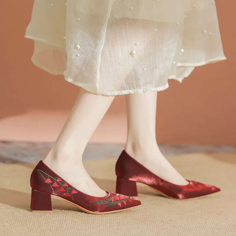 YAFEI XUANYU Chunky Heel High Heels 5cm Women's-9