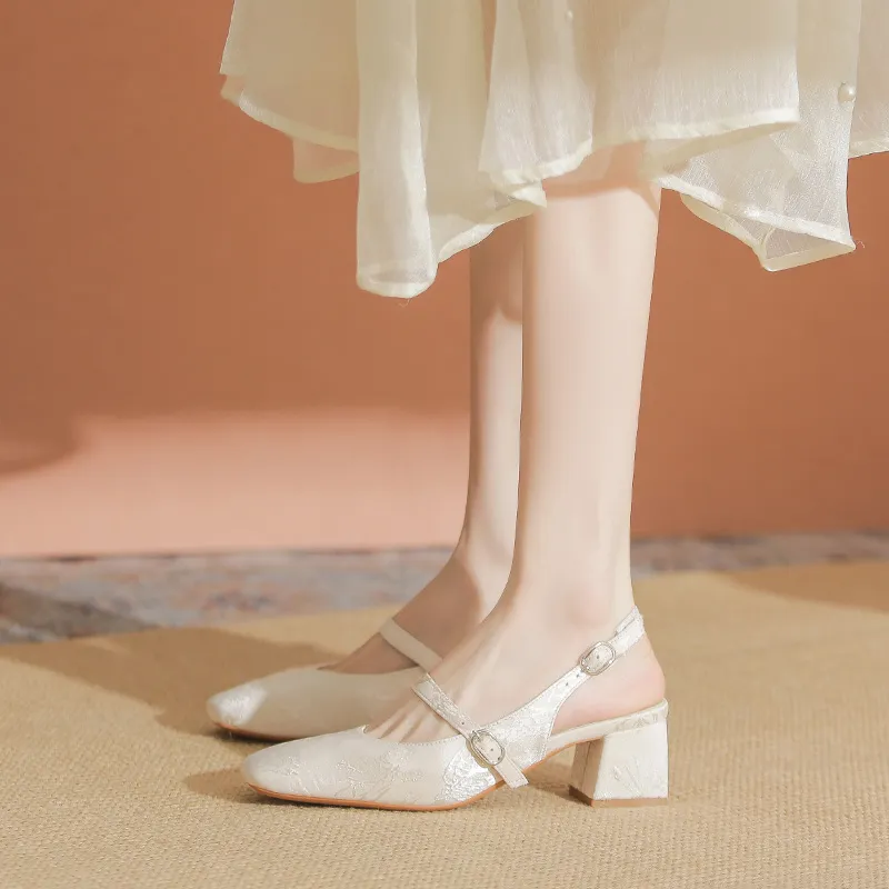 YAFEI XUANYU Chunky Heel High Heels 5CM Women's-4