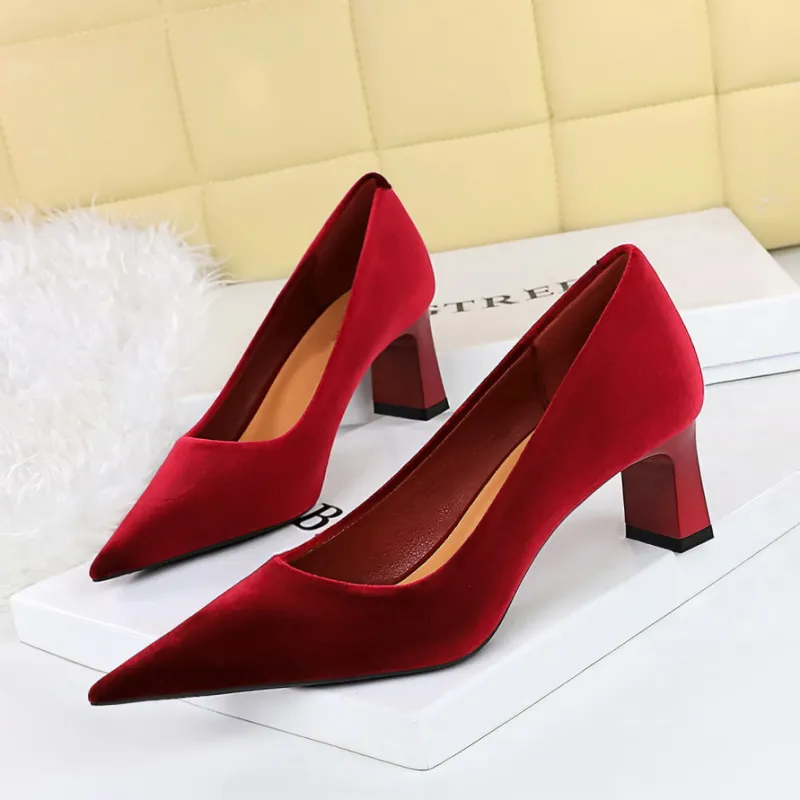 YAFEI XUANYU Chunky Heel High Heels 6CM Women's-1