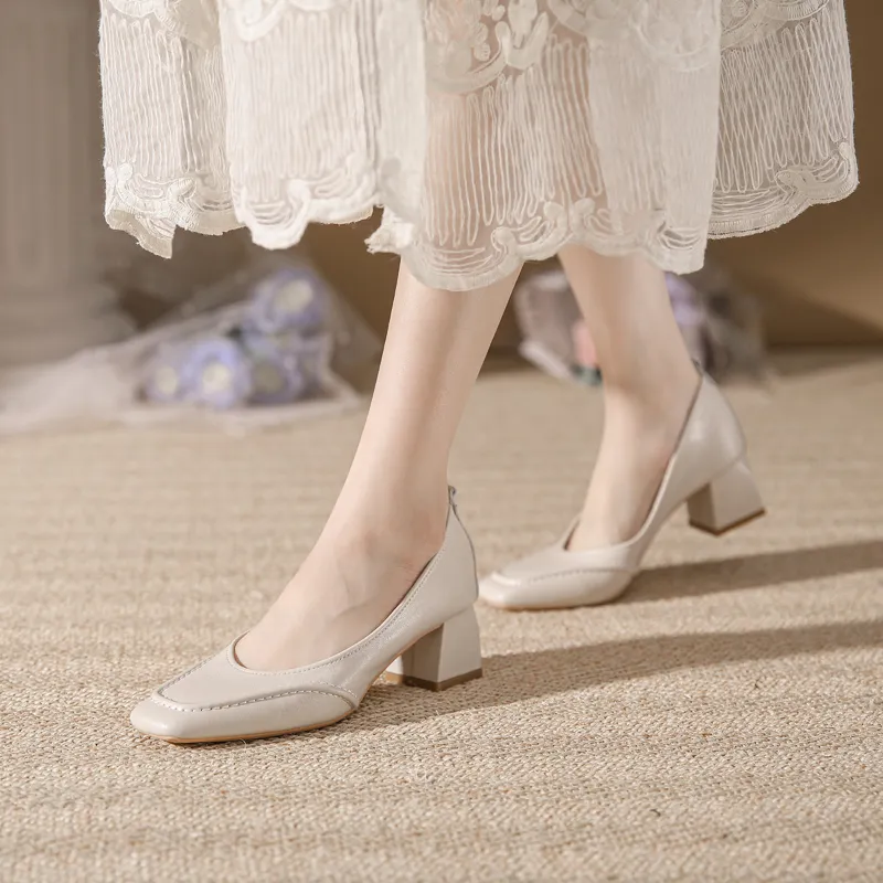YAFEI XUANYU Chunky Heel High Heels 5cm Women's-16