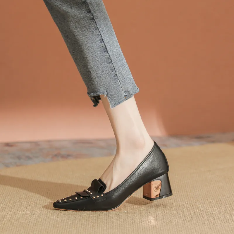 YAFEI XUANYU Chunky Heel High Heels 5cm Women's-7