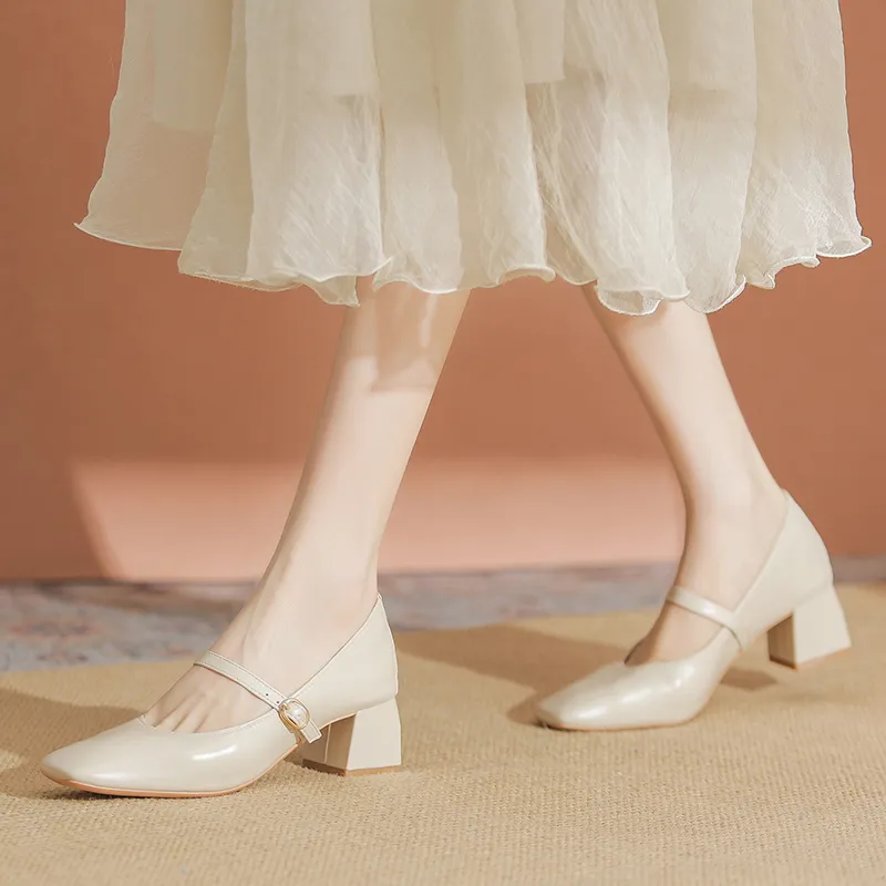 YAFEI XUANYU Chunky Heel High Heels 5cm Women's-13