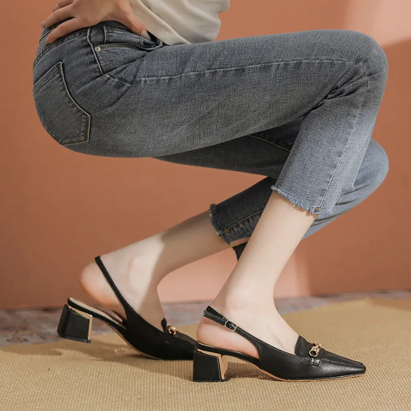 YAFEI XUANYU Chunky Heel High Heels 5cm Women's-25