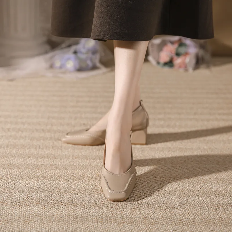 YAFEI XUANYU Chunky Heel High Heels 5cm Women's-7